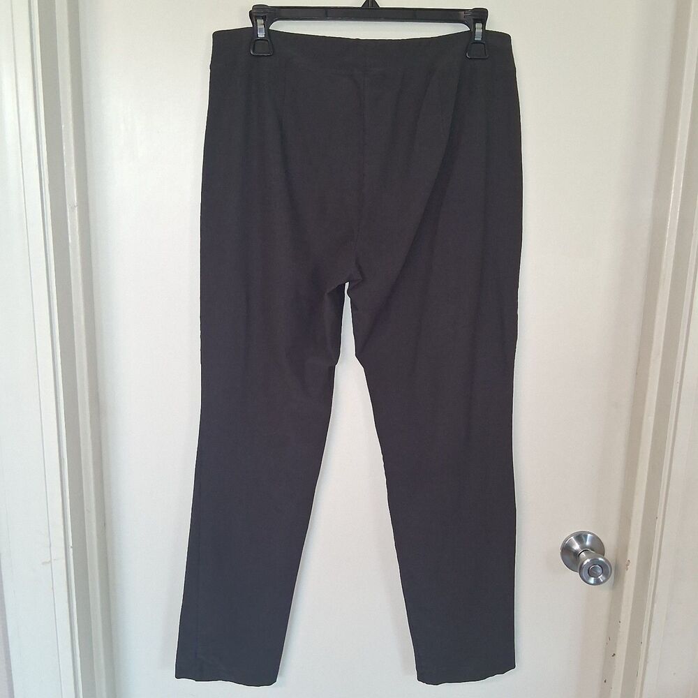 Eileen Fisher Stretch Crepe Pull On Pants Charcoal Gray/Grey M Minimalist Office - Picture 6 of 11